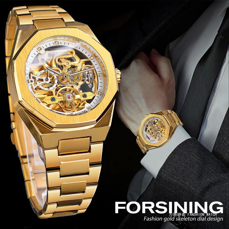 Official brand free shippingMen's Automatic Waterproof High-End Luminous Tourbillon Mechanical Watch Men