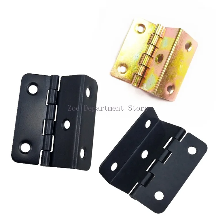 10pcs Furniture Fitting Hardware Tool Accessories Cabinet Door Five Hole Three Fold Iron Hinge Furniture Iron Home  Plating