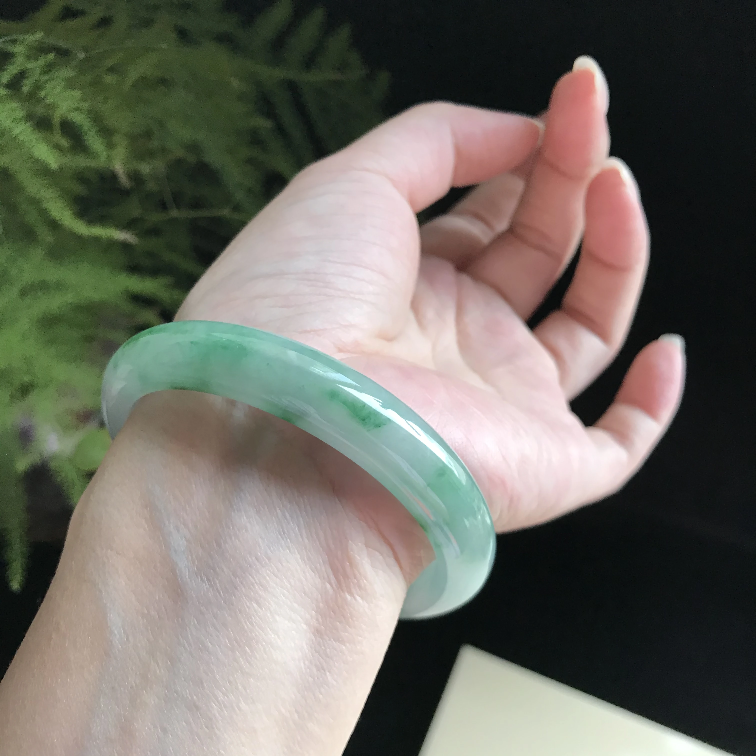 

Burma 100%Genuine High-end Jadeite Bracelet Jewelry Jade Bangles For Women 56mm (With Certificate)