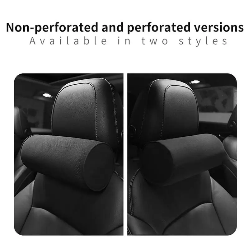 Car Neck Pillow Car Neck Support Pillow Neck Rest With Backstretch Strap Anti-Scratch Design No Fade Air Hole Structure For Car