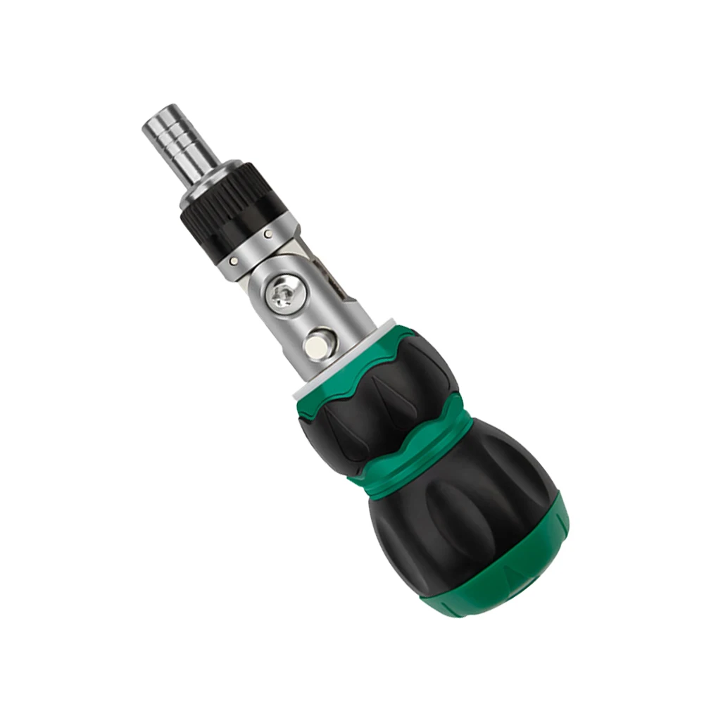 Steel Ratchet Screwdriver Set Repair Tool Kit Adjustable Screwdriver Bit Multifunctional Hand Tools For Home Repair Green