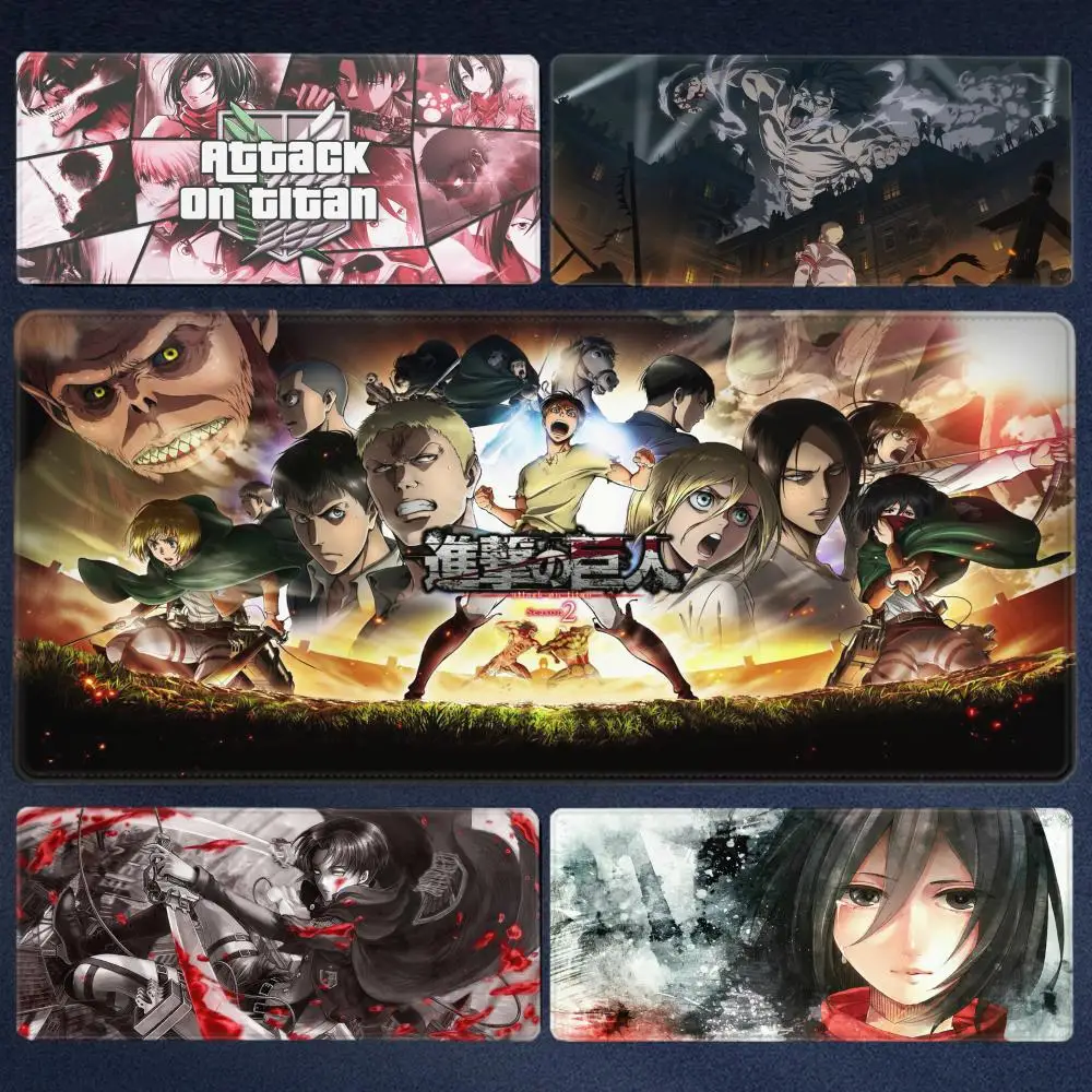 

Attack On Titan Xxl Mouse PadKeyboard Large Rubber Desk Mat Anime Computer Carpet Pc Gamer Non-slip Mousepad Gaming Accessories