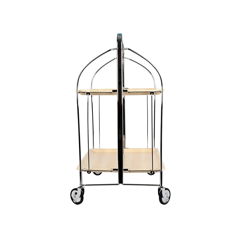 Modern Luxury Restaurant Trolley Bentwood Utility Cart For Living Room Home Furniture 2 layer Hotel Trolley