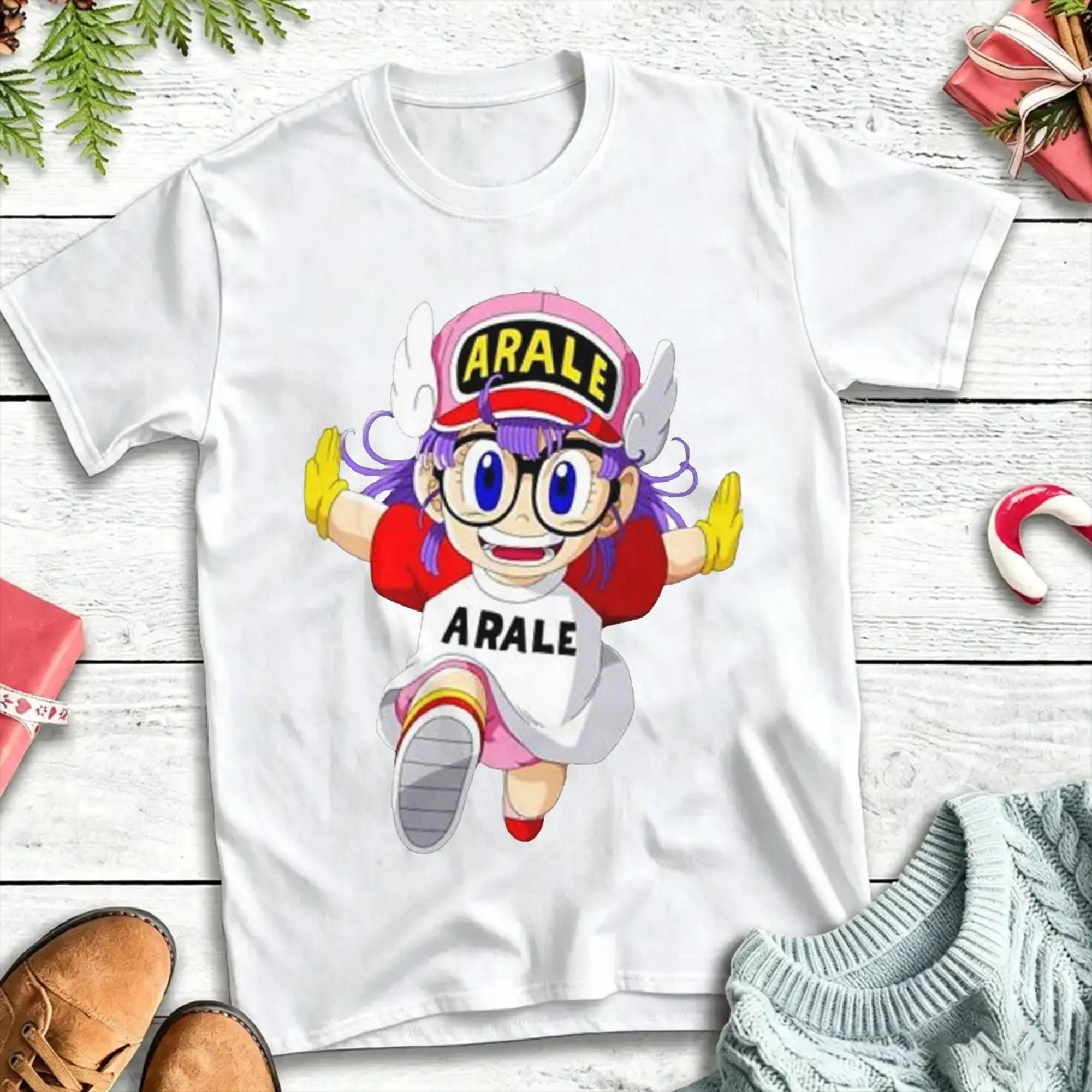 Dr Slump for Men Women T Shirts Arale Norimaki Anime Novelty Tees Short Sleeve Crew Neck T-Shirts 100% Cotton Plus Size Clothes