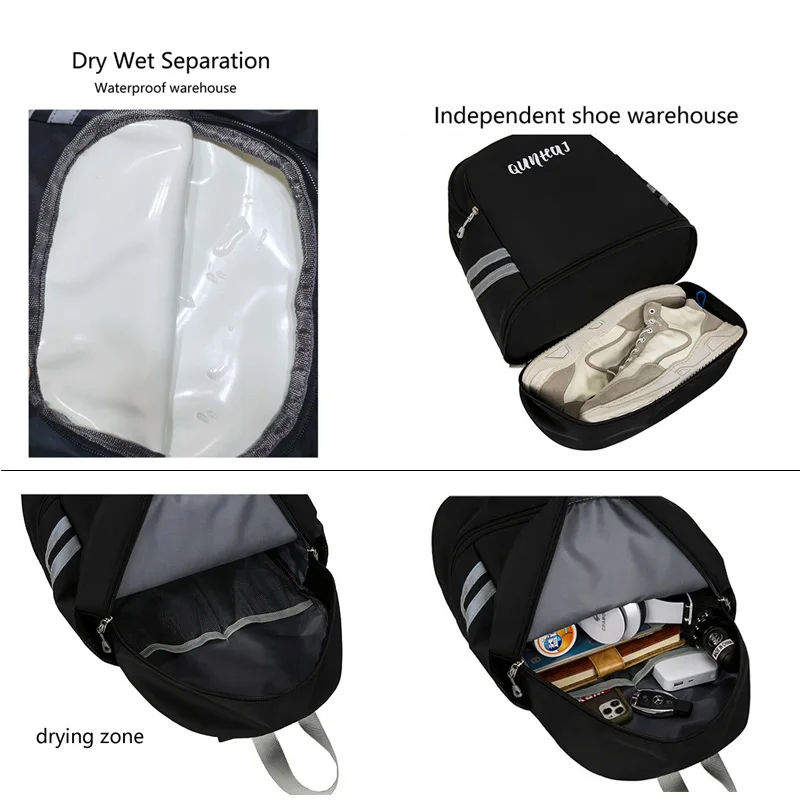 Sports Bag Waterproof Fitness Gym Backpack Shoulder Bag Swimming Combo Dry Wet Travelling Shoes Storage Bag