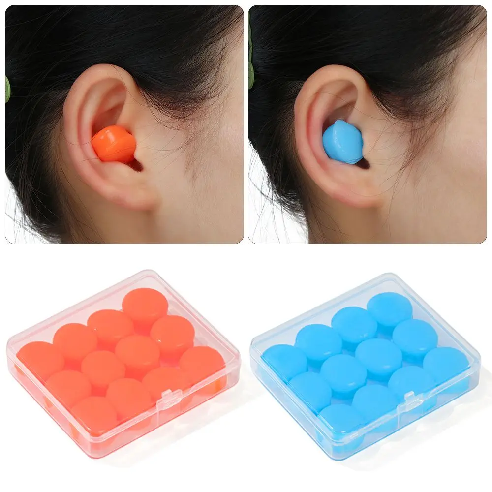 Reusable Soundproof Sleeping Snoring Insulation Soft Silicone Earplugs Anti-noise Ear Plugs Noise Reduction Waterproof Earbud