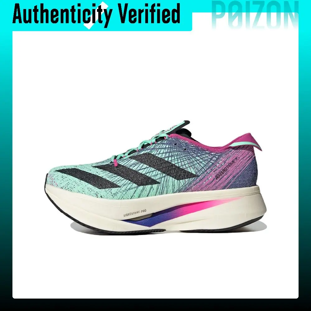 Adidas Adizero Prime X Fabric Cushioning Slip Resistant Abrasion Resistant Breathable Lightweight Low top Carbon Plate HQ3781