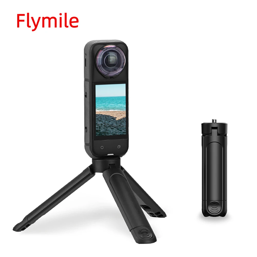 Flymile Extendable Mini Camera Tripod, Portable Selfie Stick Handle Grip Desktop Webcam Tripod for DJI Pocket 4/Insta360 X5