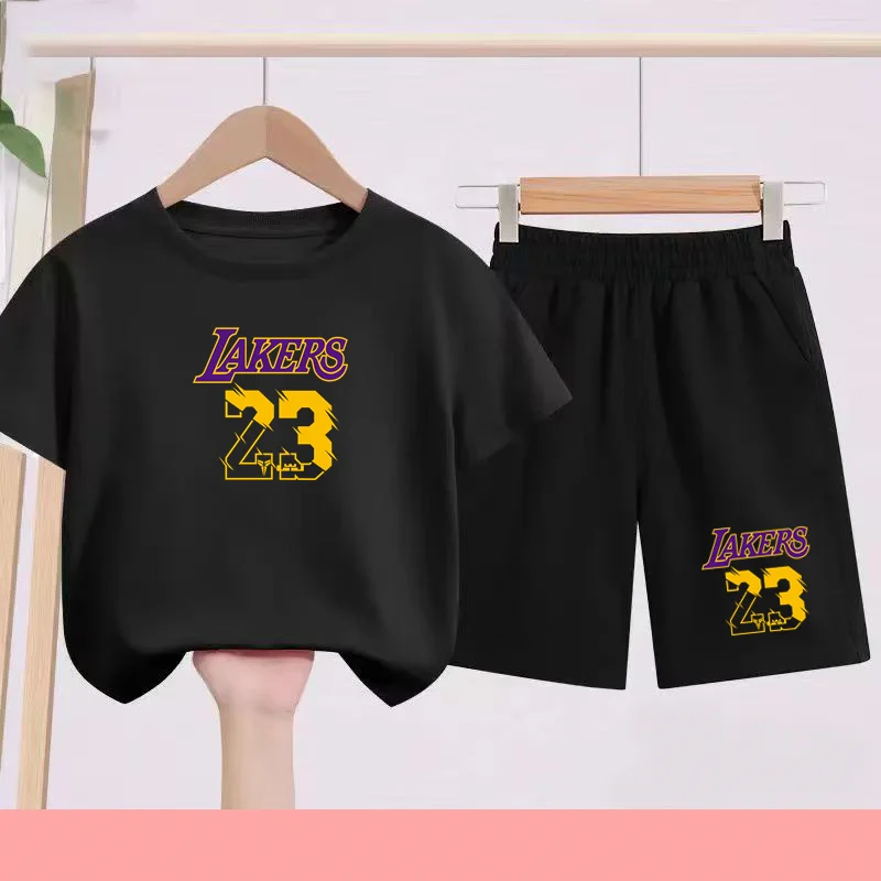 

Children's Sports Set,running Sports Basketball Set,suitable for Preschool Children Aged 3 to 13, Summer Sports T-shirt + Shorts