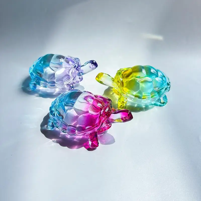 A Crystal Turtle Ornament, Mini Turtle Statue, Lucky Ornament, Suitable For Home Office Desk Decoration, Home Decoration