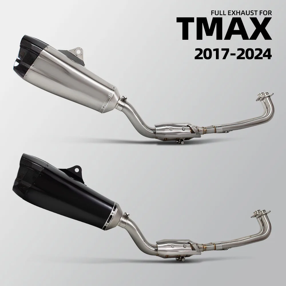 

Для Yamaha TMAX TMAX560 TMAX530 17-24 выхлопная система мотоцикла, полная система, модифицированный комплект, коллектор, глушитель Akra с DB Killer Escape