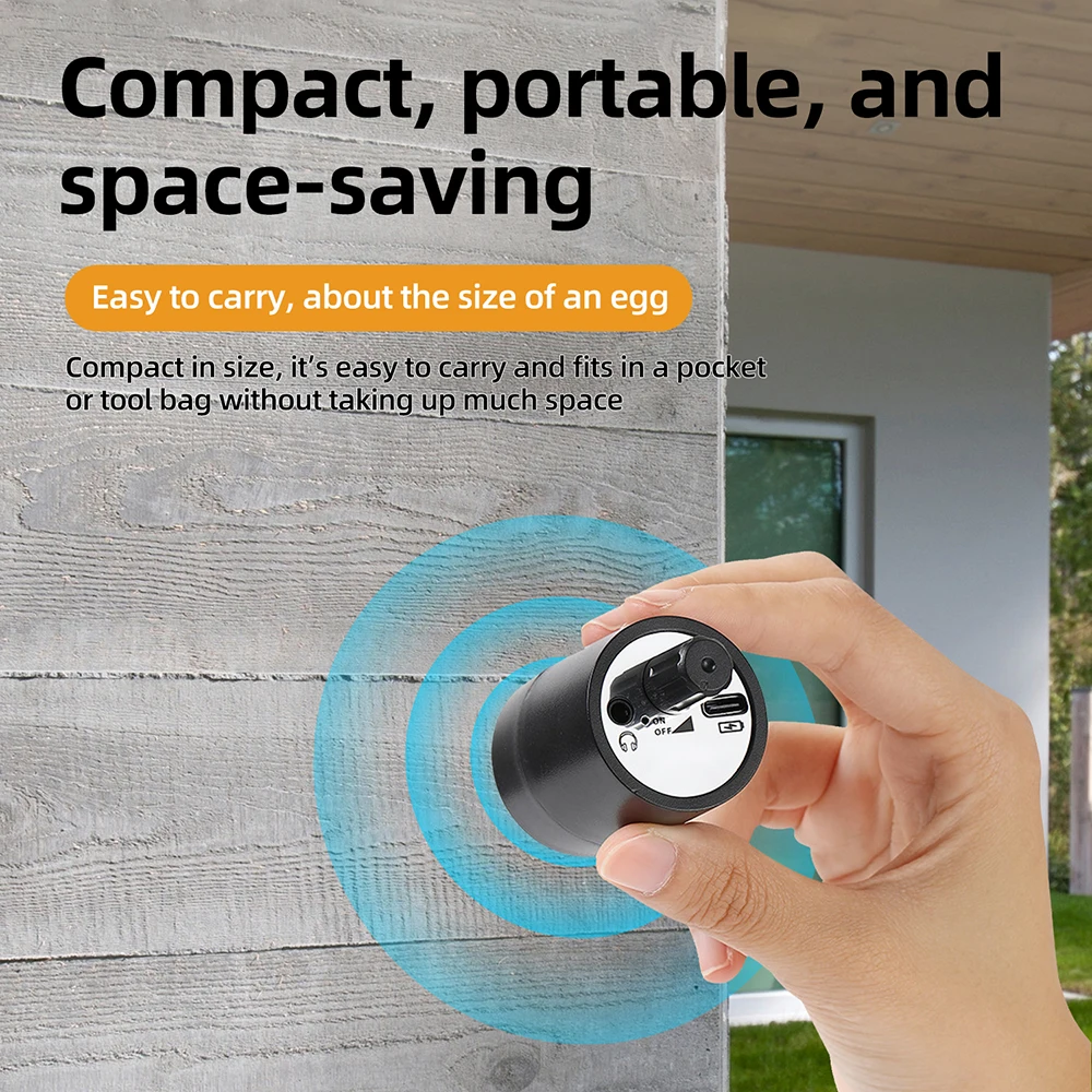 Portable Pipeline Leak Detector Small Sound Collection Leak Pickup High Sensitivity Detection Wall Mounted Sound Amplifier
