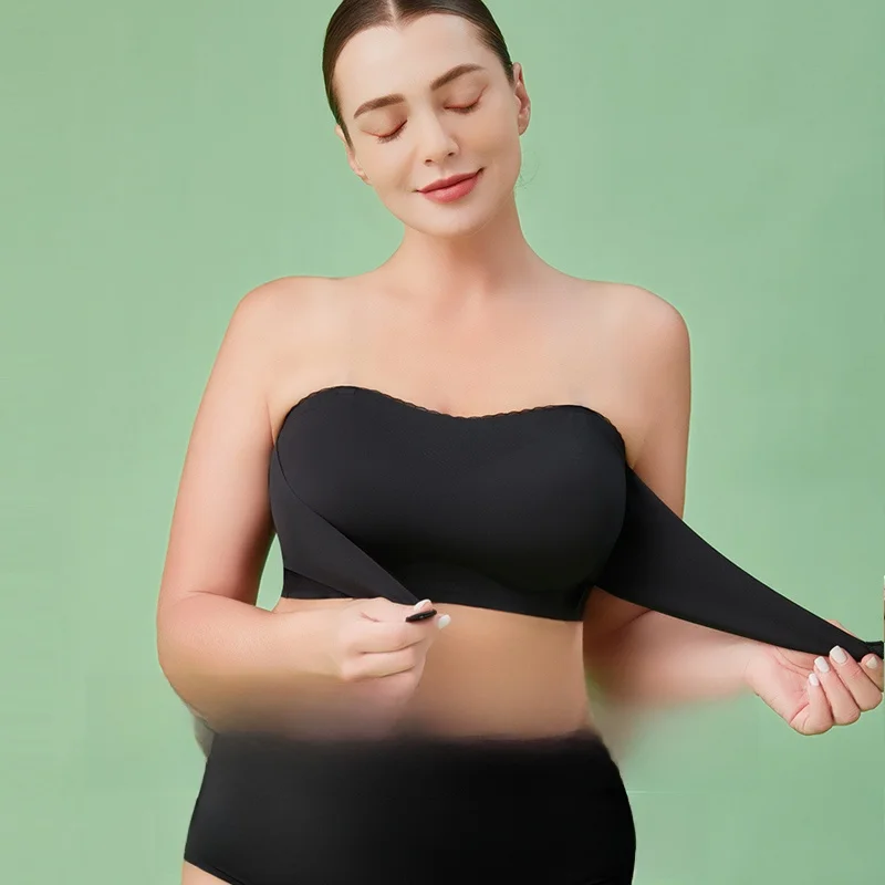 wirel-brtte-anti-slip-slimming-large-size-sl-strapl-bra-young-women-full-cup-comfortable-underwear-in-thin-mat
