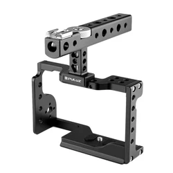 PULUZ Video Camera Cage For Sony A6600 / ILCE-6600 Camera Metal Stabilizer Rig Cage with Handle