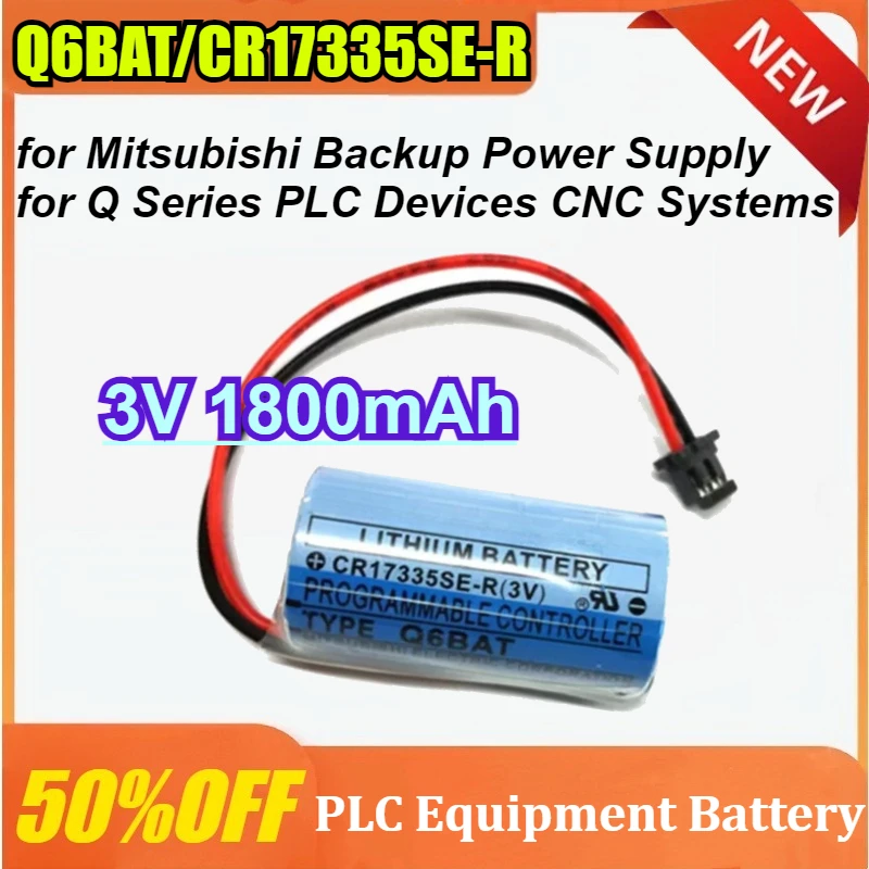 

Q6BAT/CR17335SE-R для резервного источника питания Mitsubishi для устройств ПЛК серии Q, системы с ЧПУ, 3 В, неперезаряжаемая литиевая батарея
