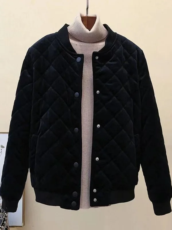 

Faionable ort Velvet Jaet, женское повседневное пальто с ромбовидным узором, корейское брендовое пальто на пуговицах, осень-зима, Новое поступление, пальто для отдыха