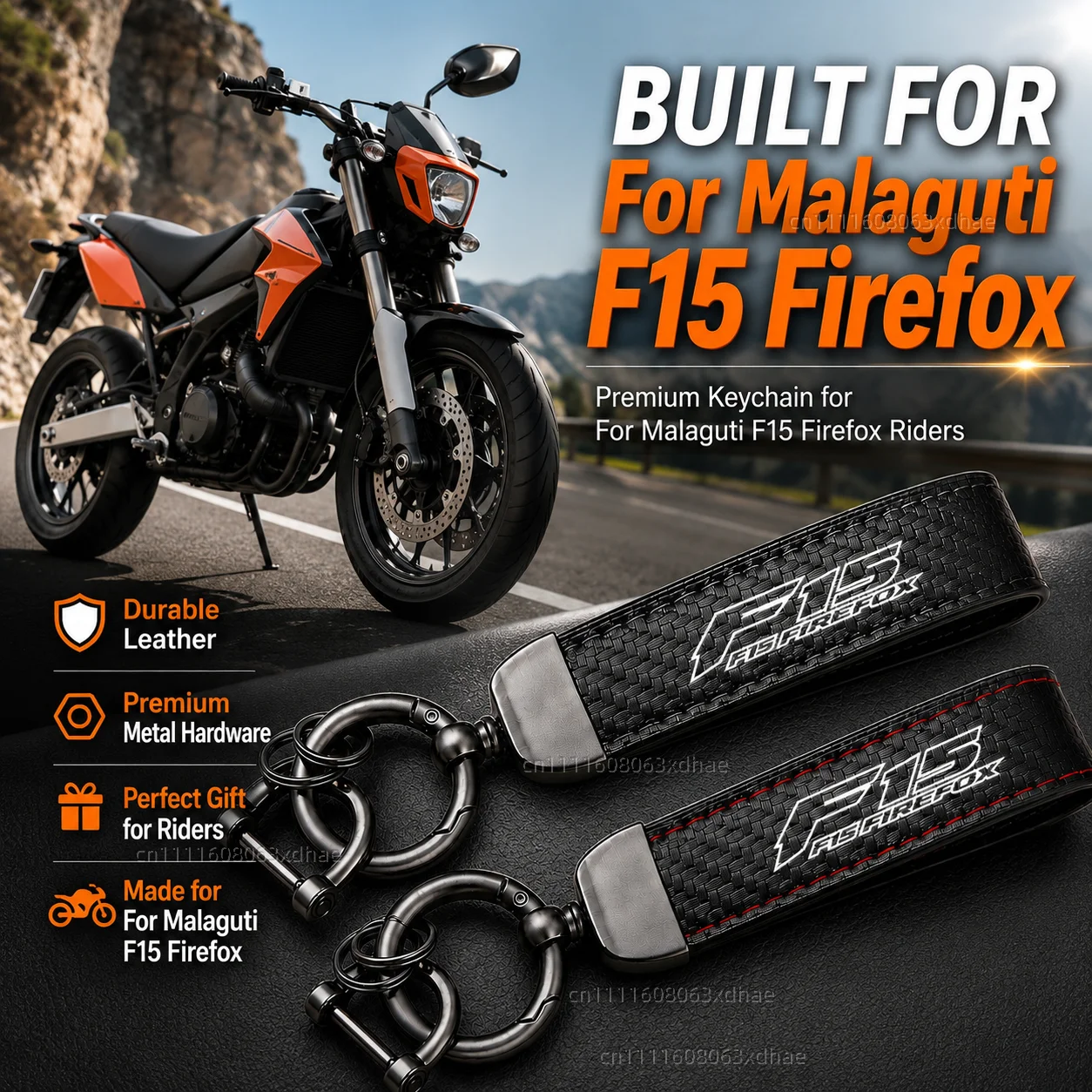 

High-Grade Leather Motorcycle Keychain Holder Keyring Accessories For Malaguti F15 Firefox 1997-2005