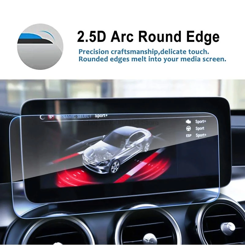 زجاج مقسى لسيارة Mercedes-Benz C Class W205 2019-2021 GLC X253 2020-2022 10.25 بوصة نظام ملاحة GPS للسيارة W205