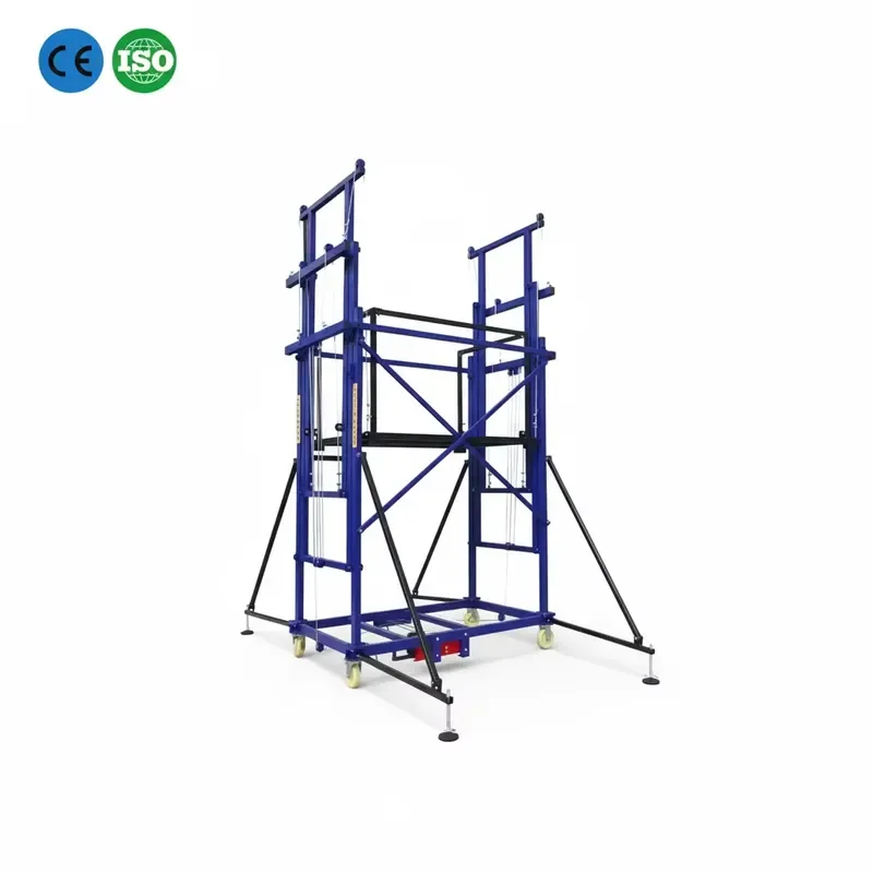 2m Electric Lifting Scaffolding with CE for Paint the Wall Can Load Capacity 500kg Electric Scaffolding Platform