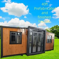 40ft*20ft Portable Prefab Modular Detachable Container House with Toilet 1/2/3Bathroom Kitchen and Cabinet Finished Houses