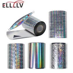 Elllv-rollo de 8cm x 120 m/rollo de papel holográfico para estampar en caliente, señuelo de pescado, Material de piel para señuelos duros, cuchara, cebo, transferencia térmica