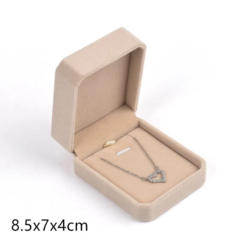 Boîte à Bijoux en Velours pour Boucles d'Oreilles, Collier, Bracelet, Pendentif, Étui de Rangement, Présentoir, Support, Cadeau de Mariage, 1 Pièce