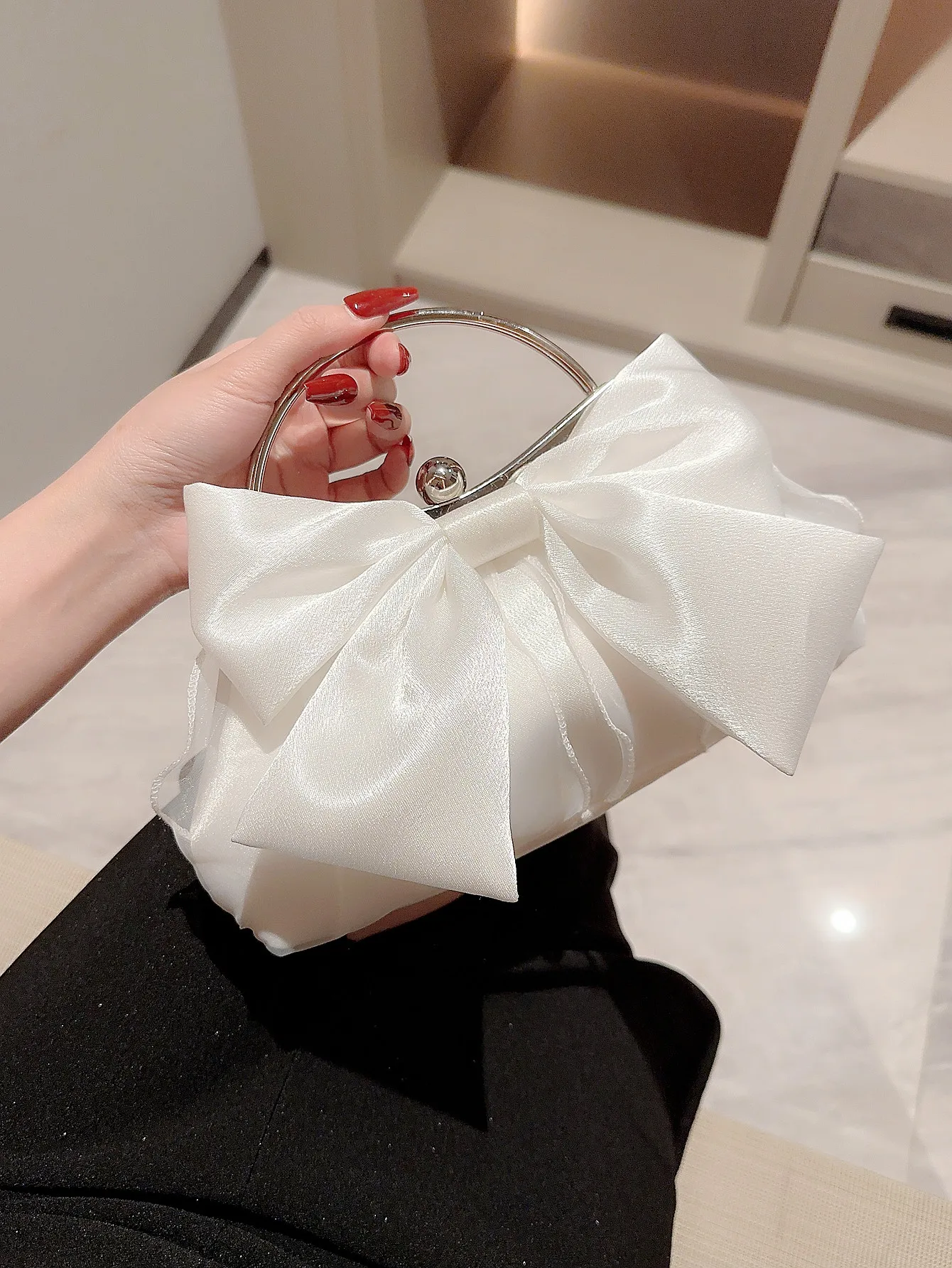 Women's temperament silk flower evening bag handbag wedding bag party bag evening bag dress bag