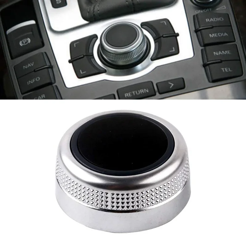 4F0919069  4F0919070 Multi Media Rotary Knob Main Menu Volume Switch Cover Compatible with Audi A6 C6 A8 Allroad Quattro