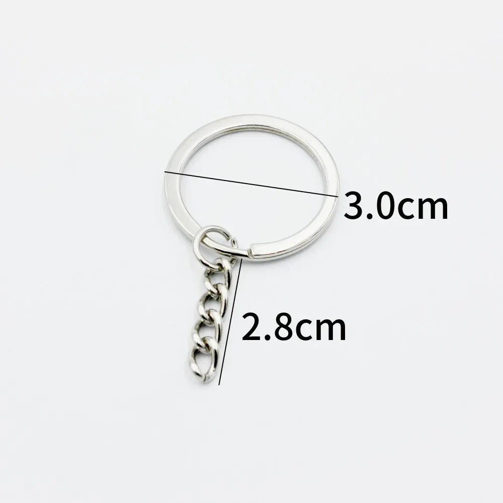 10pcs Basic Iron Alloy Keyrings, Metal Keychains