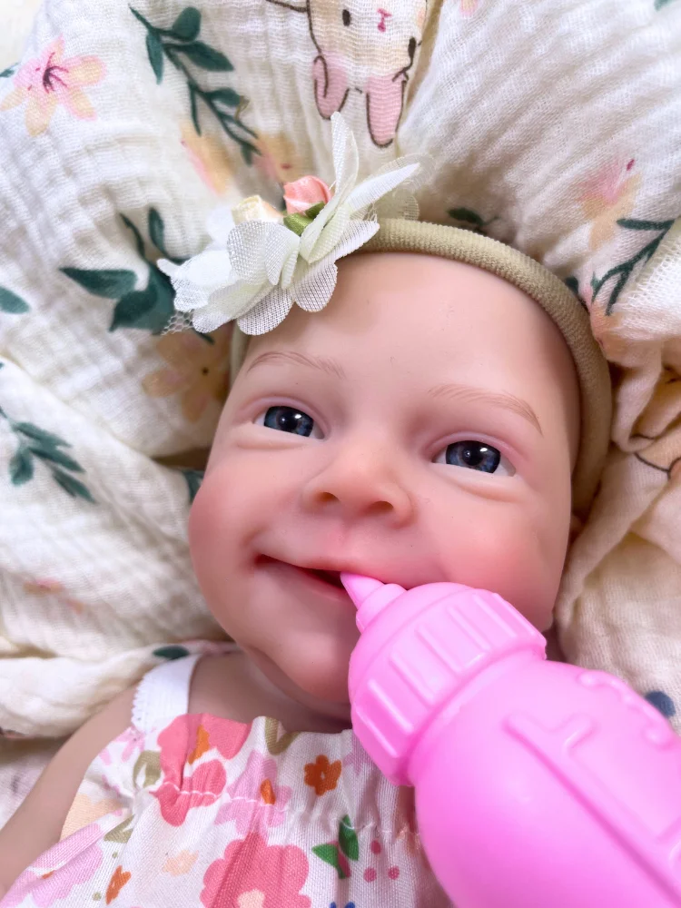 Muñeca bebé Reborn de silicona totalmente lisa de 13 pulgadas, Sebastian, cuerpo lavable, muñeca Adorable de silicona, regalo de cumpleaños y Navidad
