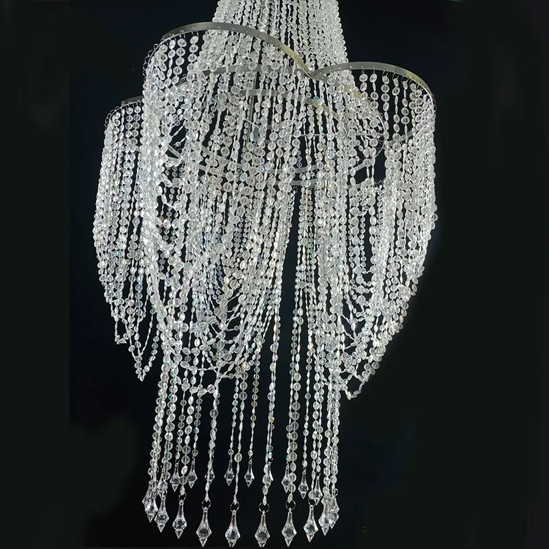 Wedding party acrylic wired beads Symphony chandelier string bead curtain wedding atmosphere