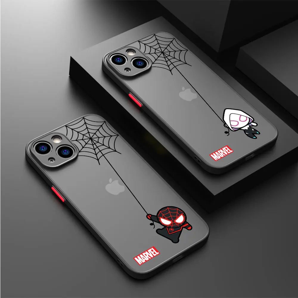 Shockproof Soft Case for Samsung Galaxy A73 A23 A14 A13 A72 A22 A54 A34 A33 A32 A53 A52 5G A24 Marvel Spiderman Cute Cover