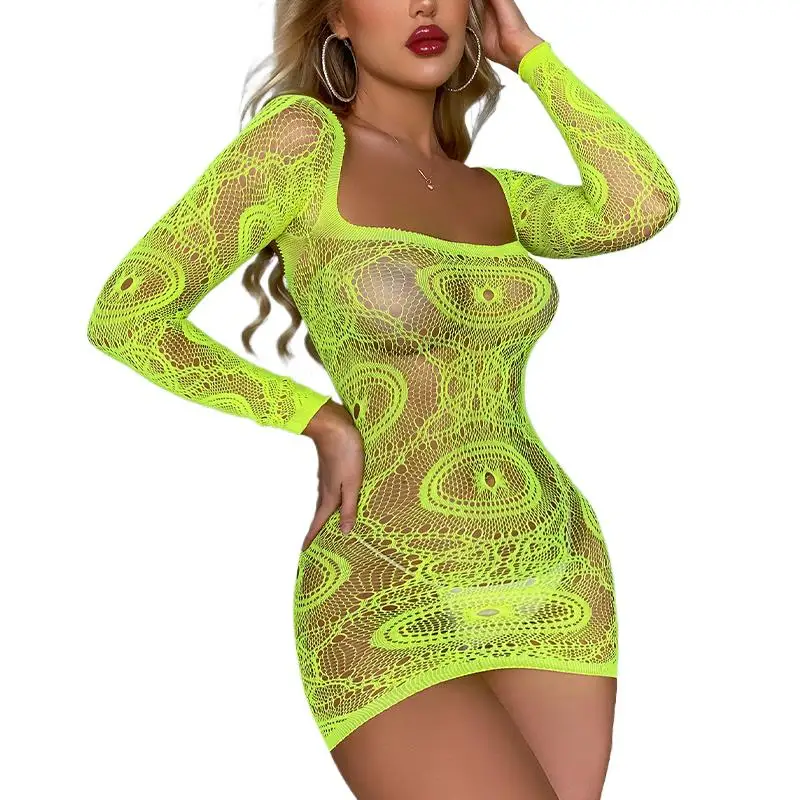 Transparente fishnet sexy lingerie exótica boate sexo vestido feminino erótico sexy traje quente erótico babydolls roupa interior pornô