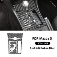 For Mazda 3 2004-2009 Accessorie Carbon Fiber Car Center Console Gear Shifter Panel Frame Trim Cover Interior Decoration Sticker