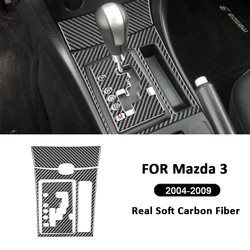 For Mazda 3 2004-2009 Accessorie Carbon Fiber Car Center Console Gear Shifter Panel Frame Trim Cover Interior Decoration Sticker