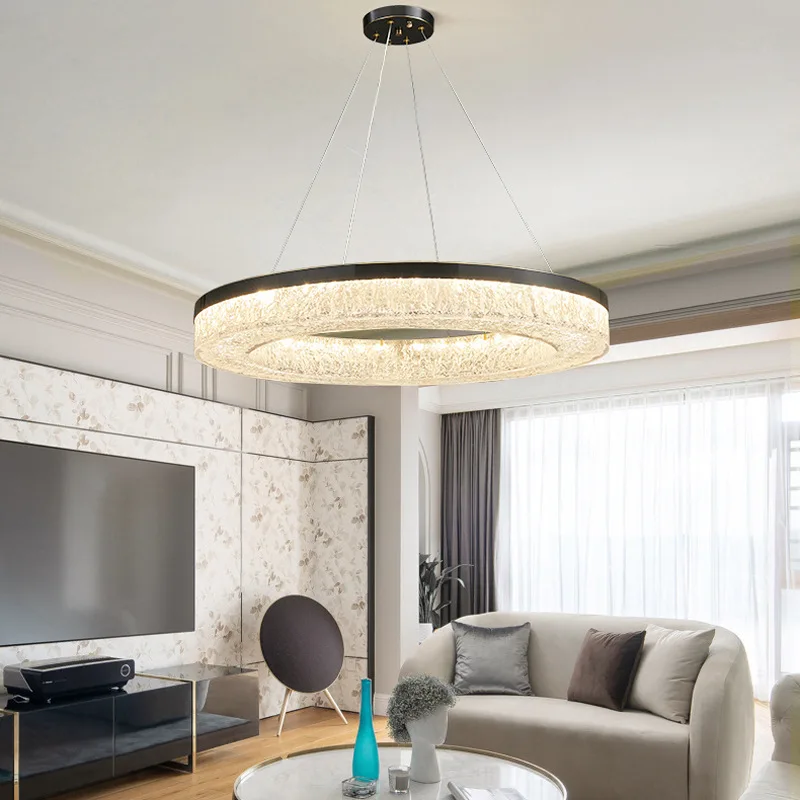 

Italian minimalist living room chandelier high-end all-copper Nordic light luxury atmosphere master bedroom hall simple