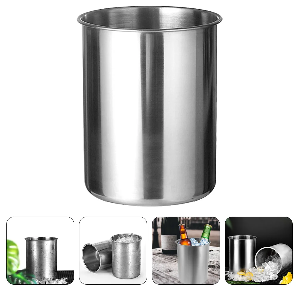 

Stainless Steel Ice Bucket Picnic Small Flower Container Cooling Drinks Bottle Cube For Cocktail Bar Fine Workmanship Beer