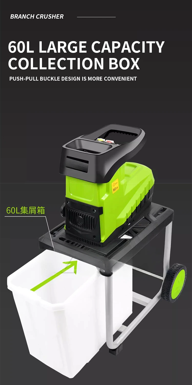 Desktop electric breaking machine 2800W high power electric tree branch crusher electric pulverizer garden tool 220V