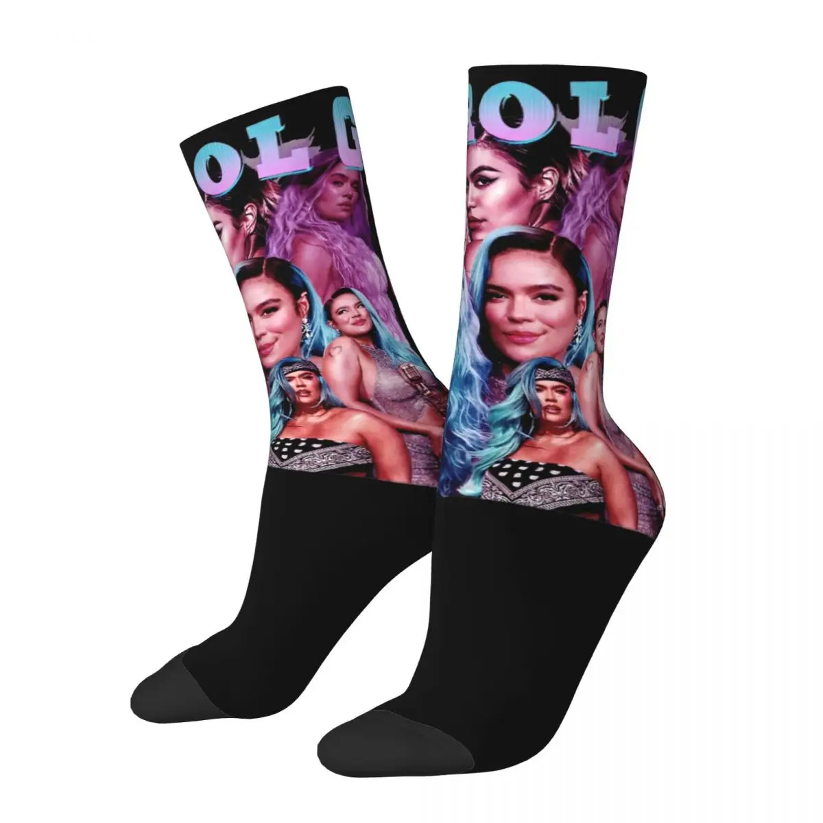 

New Male Men Socks Harajuku Karol G Sock Polyester High Quality Women's Stockings Spring Summer Autumn Winter