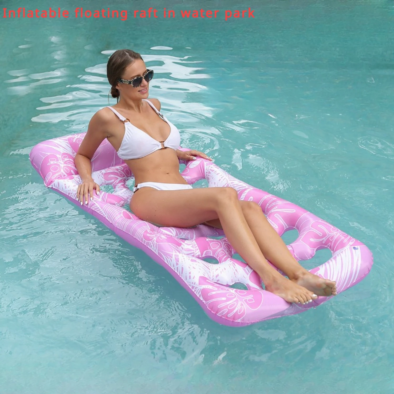 

Water Park Inflatable Floating Chair - Adult Water Floating Bed with Bow Knot - Hanging Bed for Relaxation - Ideal for Floating