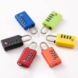 Portable Padlock TSA 4 Dial Digit Customs Lock Combination Lock Anti-theft Lock Safely Code Lock Luggage Lock Protect Security