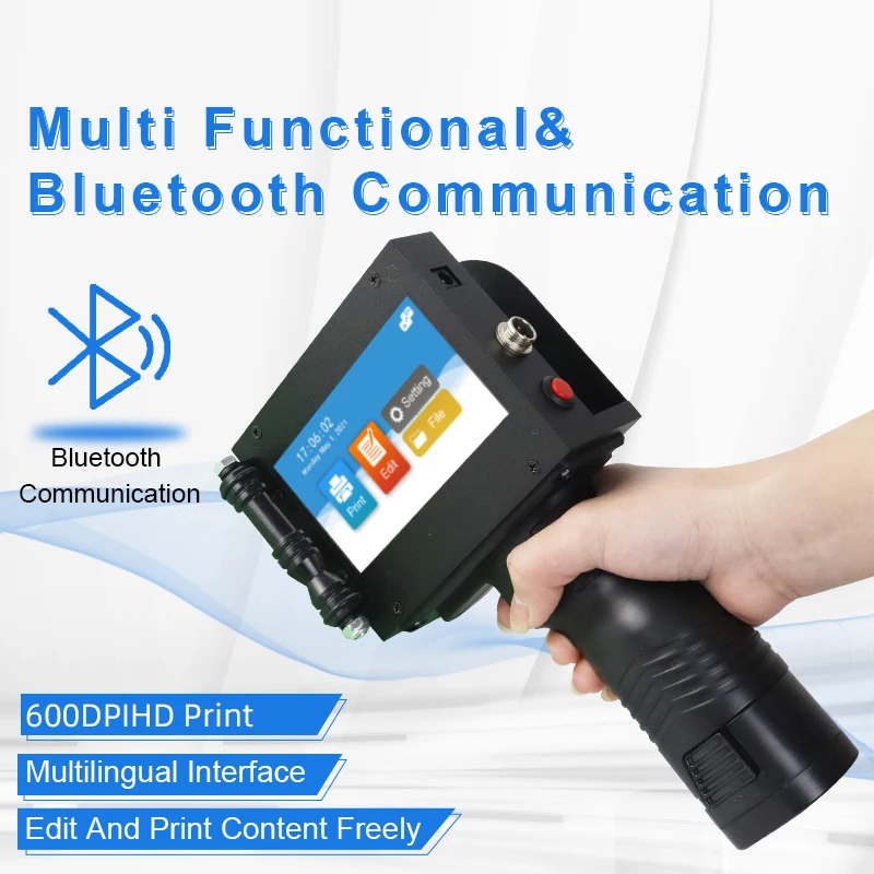 Handheld Automatic Inkjet Printer Small New Date Marking Machine Batch Number Counting Pattern Coding Features