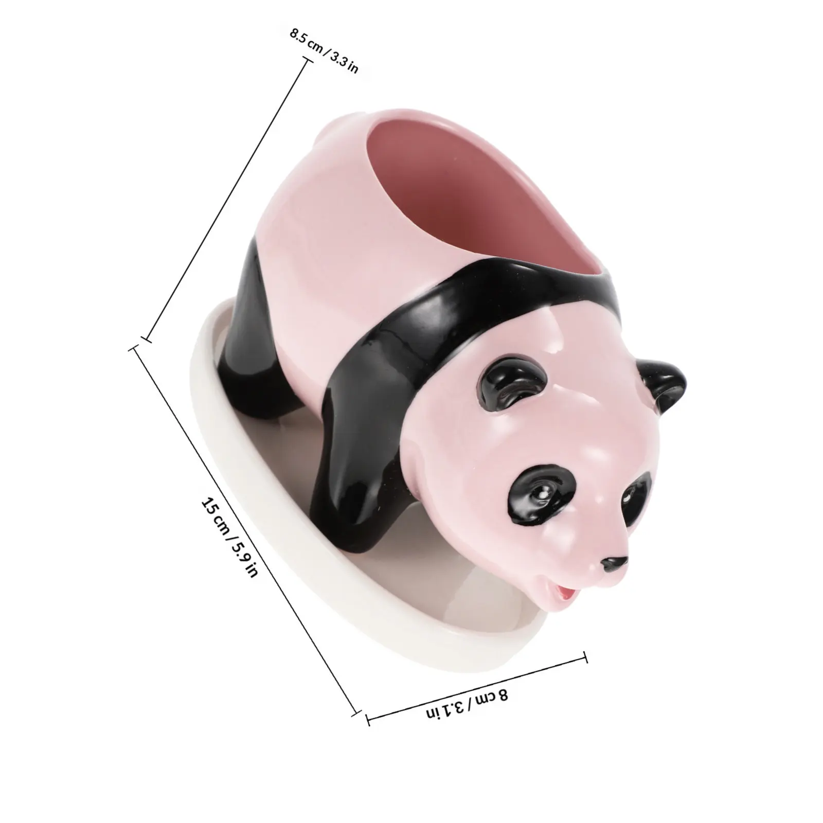 1Pcs Panda Ceramic Flowerpot Succulent Plant Pot Cartoon Shape Decorative Planter for Home Garden Office Ceramic Flowerpot