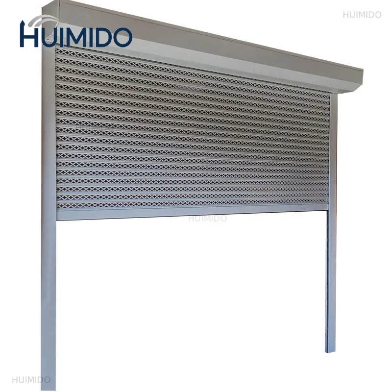 Home balcony anti-theft rolling shutter door aluminum alloy electric high-end terrace courtyard garage household ventila