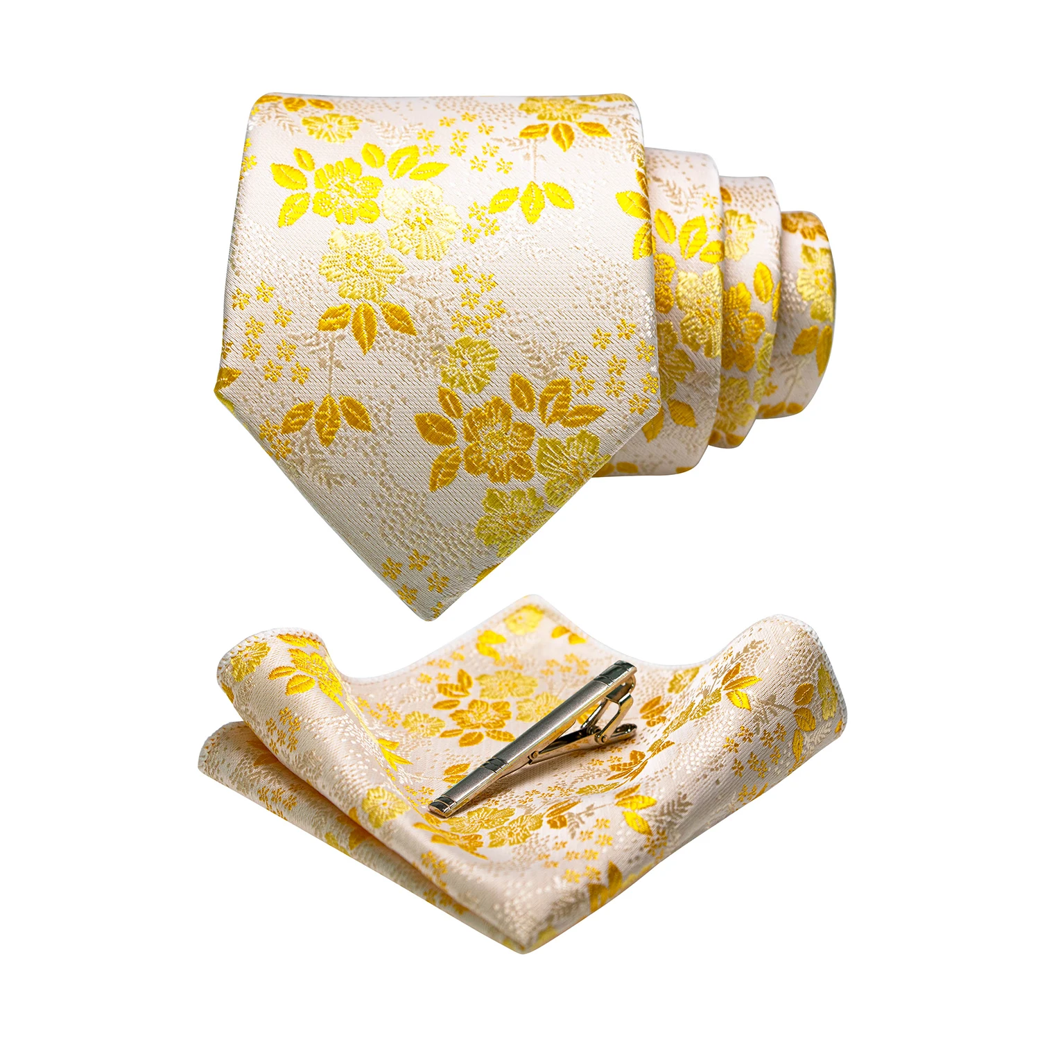 JEMYGINS Floral Seide Männer Krawatte Einstecktuch Krawatte Clip Sets Hochzeit Party Krawatte Männer Zubehör Hohe Qualität Gravata – Detail 22