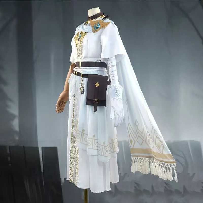 Game Identity V Eli Clark Seer The pure white prophet under the truth cosplay suit Halloween Party Event COS Christmas Gift