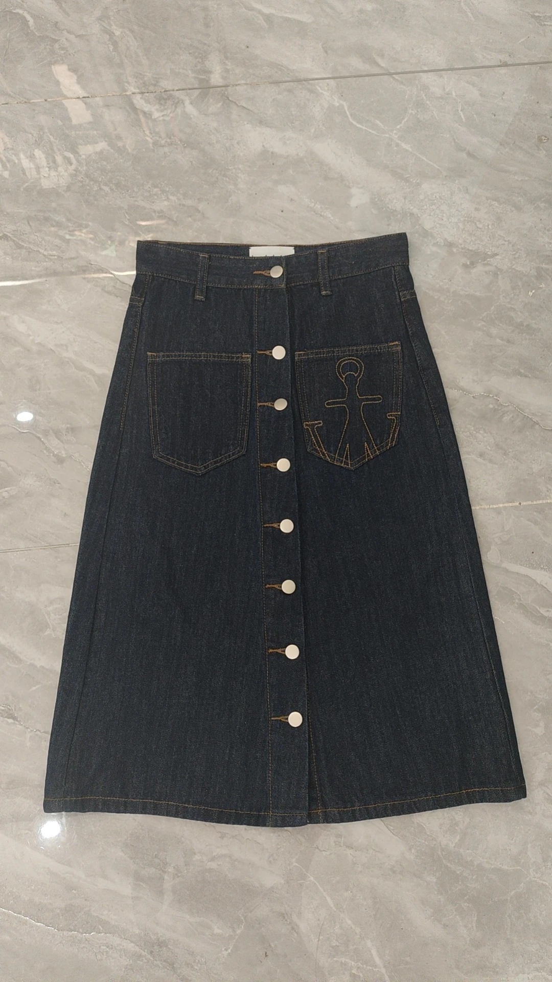 Hooded staff women's denim half skirt for spring and autumn, simple and fashionable, easy to match with denim skirt