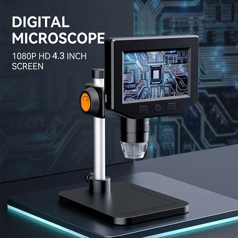Mikroskop 1000X Zoom 4,3 Zoll LCD Digital 1080P Löten Mit 8 LED-Leuchten USB-Lupe Für Handy-PCB-Reparatur – Detail 1