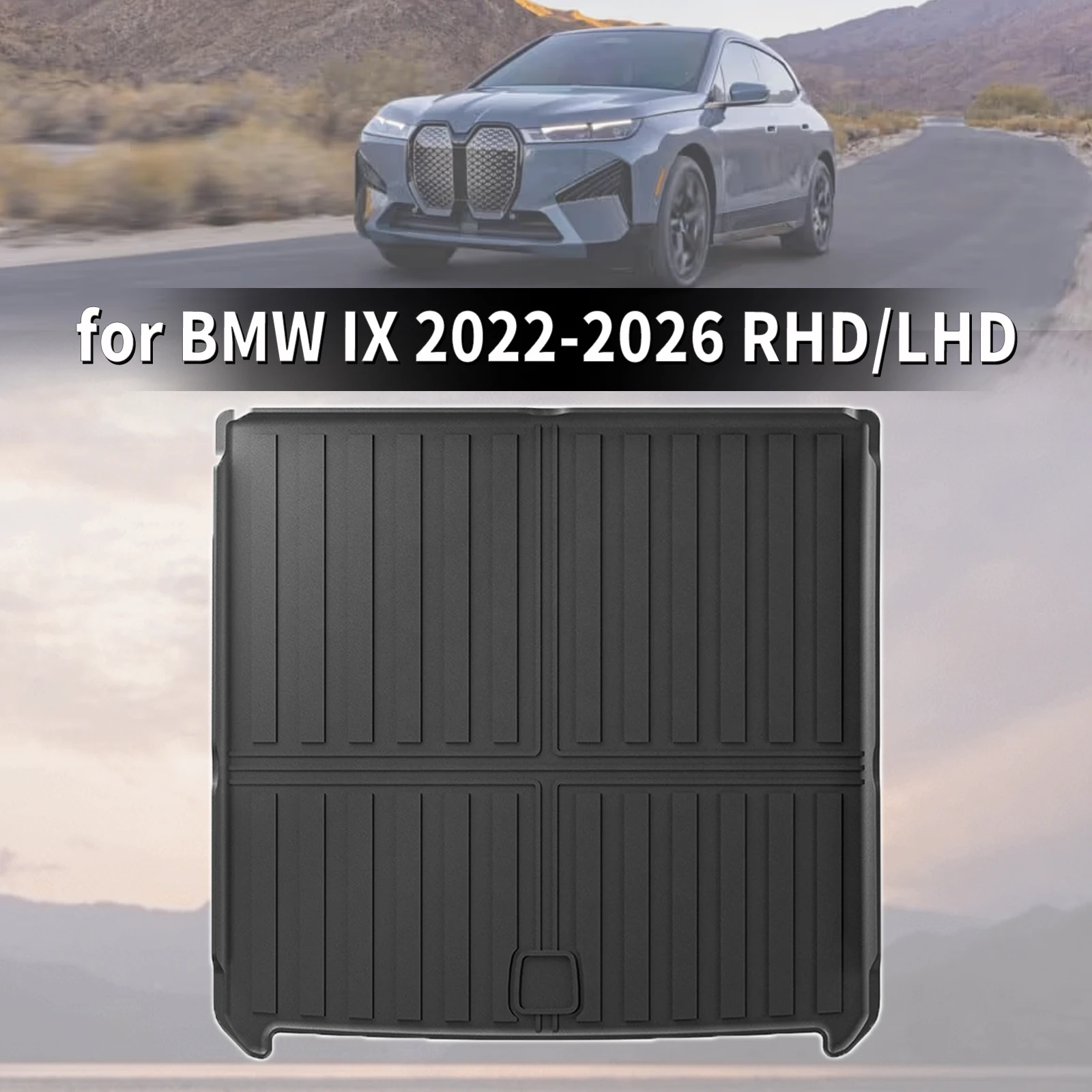 for BMW IX iX 2022 2023 2024-2026 RHD LHD Custom Fit TPE Car Trunk Mats Quick Clean Non-Slip Bottom All Season Use Accessories