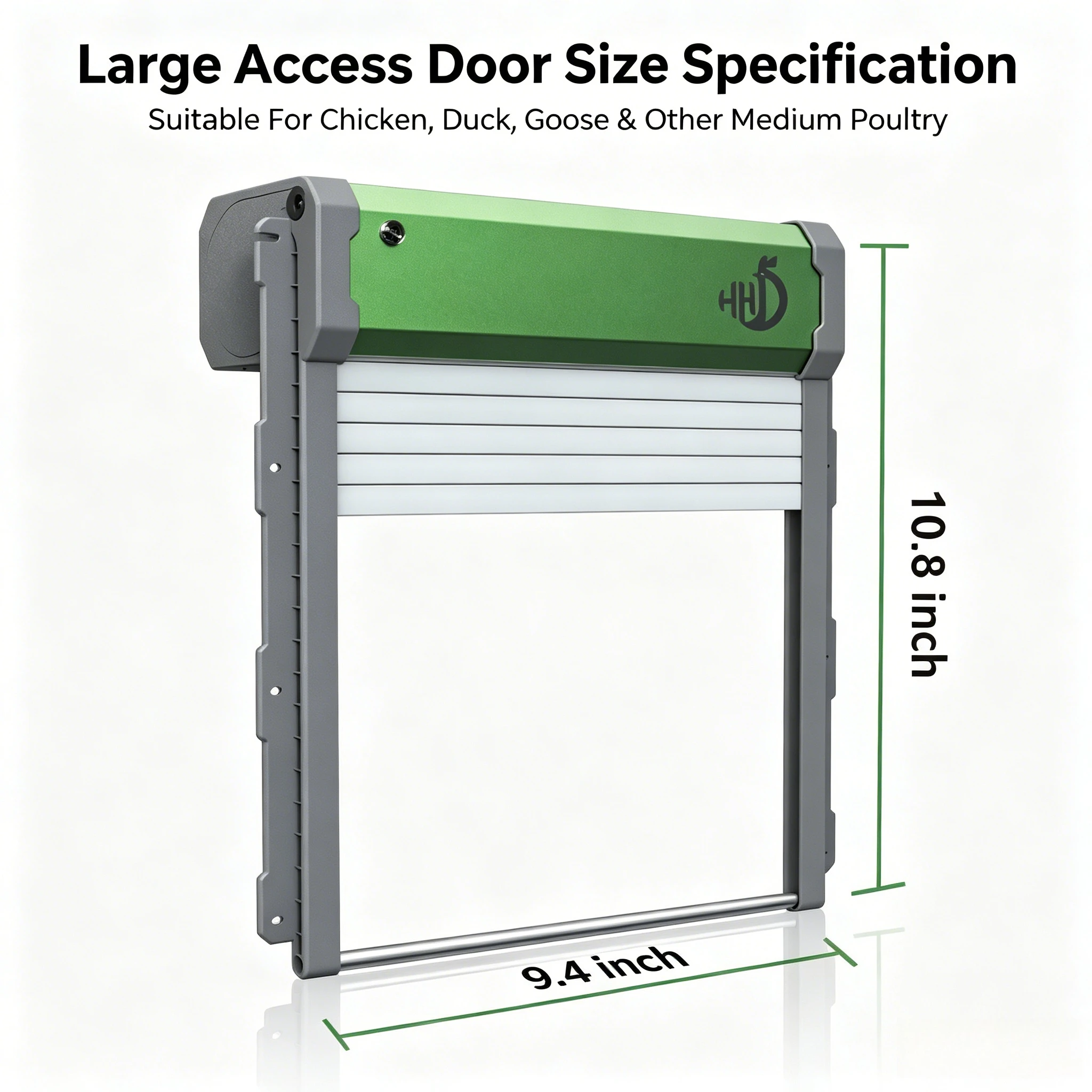Waterproof Solar Chicken Coop Auto Door Built In 2000mAh Battery Smart Timing Poultry Accessory For Farm Backyard Hen House Use